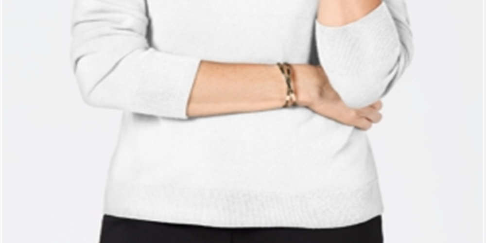 Karen Scott Women's Luxsoft Turtleneck Sweater White Size Petite L