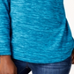 Karen Scott Women's Marled Sweatshirt Teal Size -Petite L