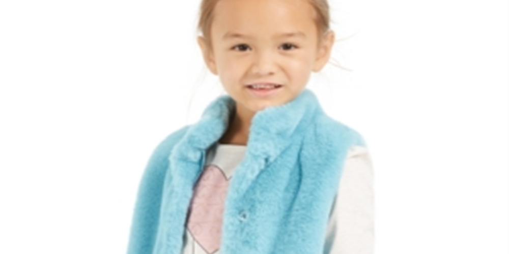 Epic Threads Toddler Girl's Faux Fur Vest Blue Size 2T