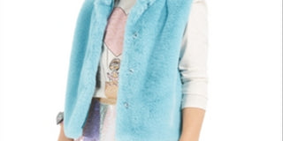 Epic Threads Toddler Girl's Faux Fur Vest Blue Size 2T
