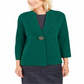 JM Collection Women's Holiday Party Brooch Cardigan Green Size Small