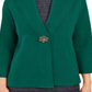 JM Collection Women's Holiday Party Brooch Cardigan Green Size Small