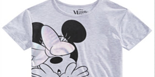 Disney Big Girl's Minnie Mouse T-Shirt Gray Size Small