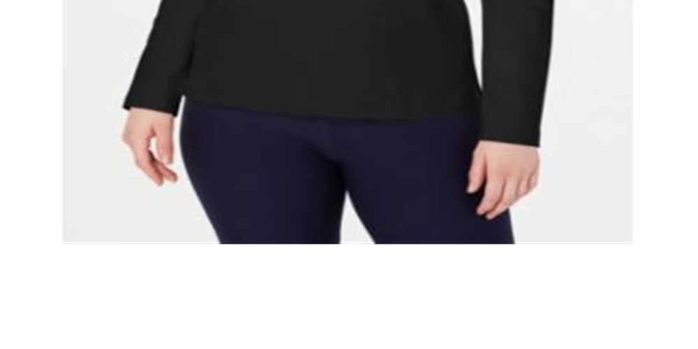 Karen Scott Women's Sport Lace up Sweatshirt Black Size X-Large