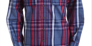 Tommy Hilfiger Big Boy's Billy  Plaid Twill Shirt Blue Size S (8-10)