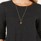 Style & Co Women's Pleated High Low Sweater Black  Size -PP
