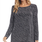 Karen Kane Women's Side Slit Top Black Size X-Small