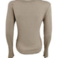 Pink Rose Junior's Ribbed Henley Top Brown Size Small
