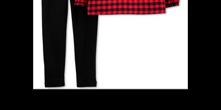 Carter's Baby Girl's Buffalo Check Twill Top & Legging Set Red Size 18 Months