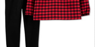 Carter's Baby Girl's Buffalo Check Twill Top & Legging Set Red Size 18 Months