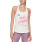 Under Armour Women's Graphic Script Crossback Studio Tank Top White Size Medium