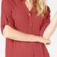 Alfani Women's Opulent Tunic Blouse Red Size X-Large