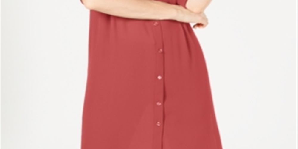 Alfani Women's Opulent Tunic Blouse Red Size X-Large