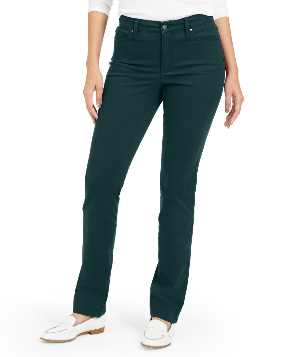 Charter Club Women's Lexington Straight Leg Jeans Green Size 14
