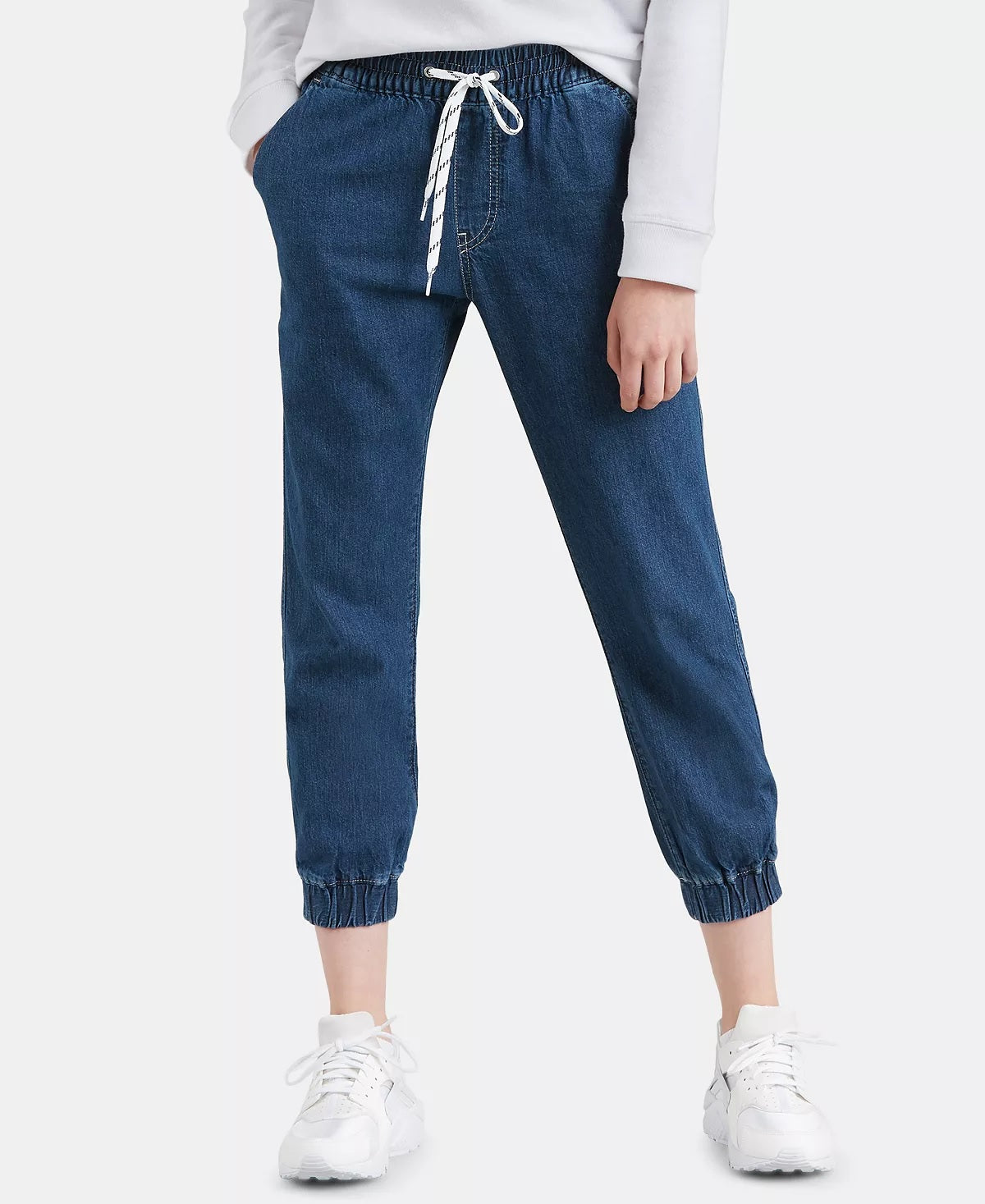 Levi's Women's Jet Set Cotton Denim Jogger Pants Blue Size X-Small