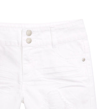 Epic Threads Big Girl's Frayed Hem Denim Shorts  Natural Size 16