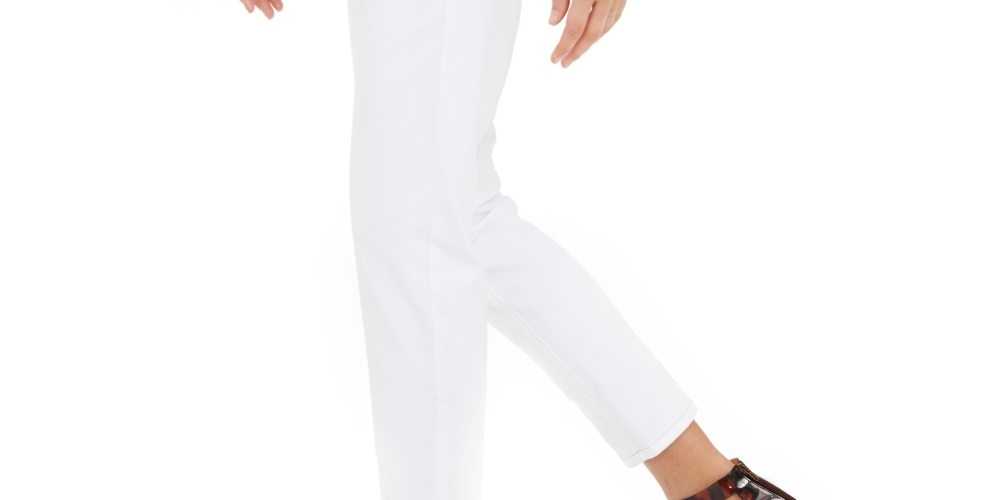 INC International Concepts Women's Boyfriend Jeans White Size 10