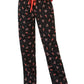 Jenni Women's Cotton Printed Flannel Pajama Pants Black Size S