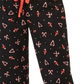 Jenni Women's Cotton Printed Flannel Pajama Pants Black Size S