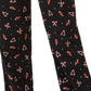 Jenni Women's Cotton Printed Flannel Pajama Pants Black Size S
