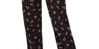 Jenni Women's Cotton Printed Flannel Pajama Pants Black Size S