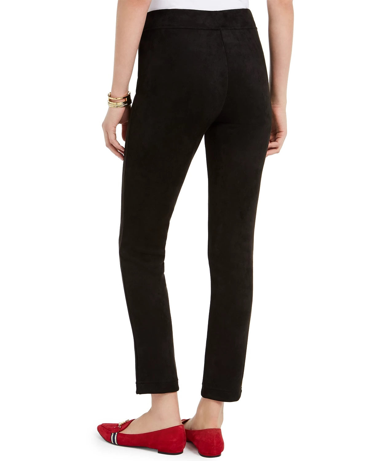 Tommy Hilfiger Women's Faux-Suede Pants Black Size X-Large