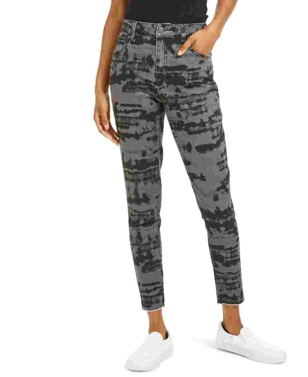 Tinseltown Junior's Tie Dye Skinny Jeans Black Size 5