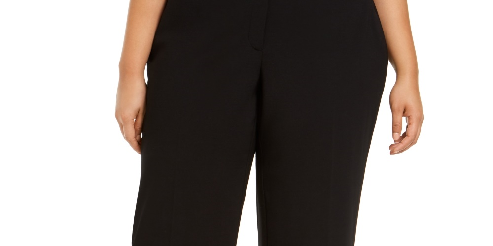 Alfani Women's Belted Hardware-Detail Culotte Pants  Black Size Petite Small