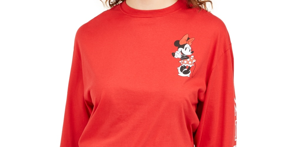 Disney Junior's Minnie Mouse Graphic T Shirt Red Size Medium