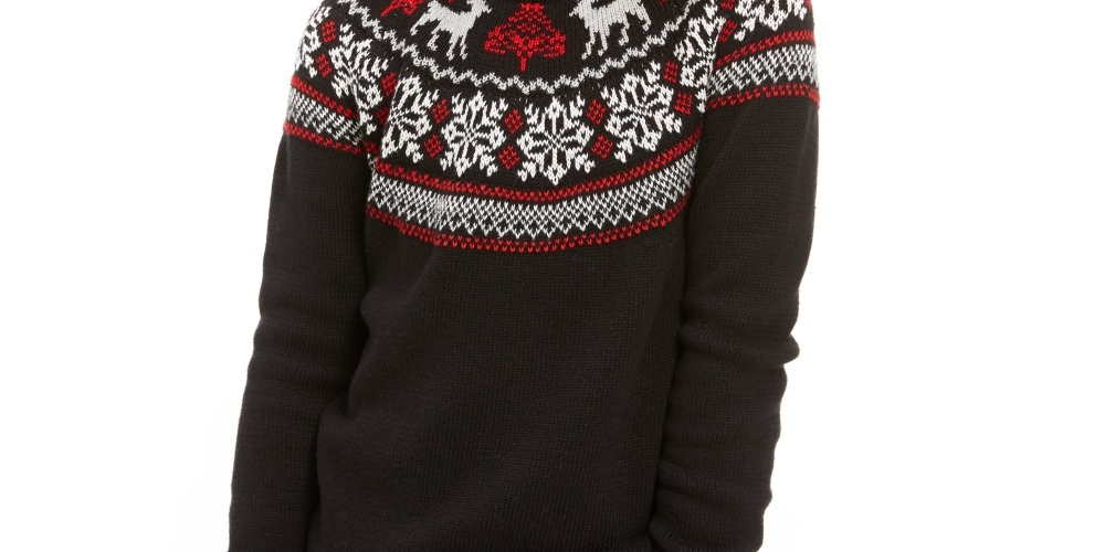 Charter Club Little Boys Fair Isle Family Sweater Black Size 6