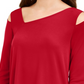 Alfani Women's Asymmetrical Cut Out Top Red SizePS