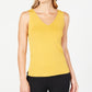 Anne Klein Women's Cotton Blend Knit Tank Top Yellow Size XS