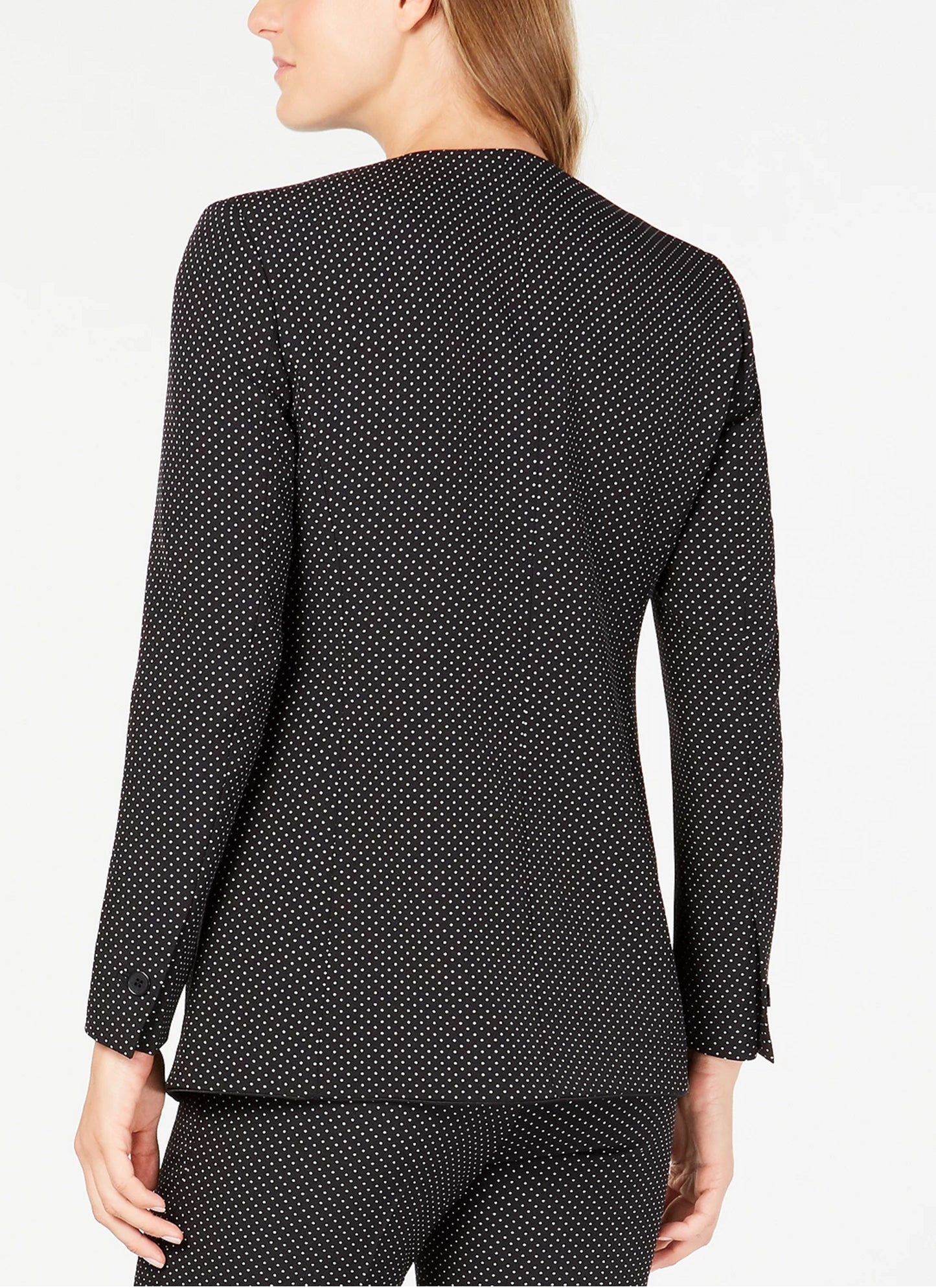 Anne Klein Women's Microdot Blazer Black Size 6