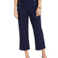 Charter Club Women's Twill Cropped Sailor Pants Blue Size 14
