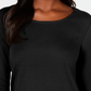 Karen Scott Women's Tulip Hem Top Black Size Medium