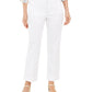 Charter Club Women's Cropped Straight Leg Pants White Size 6