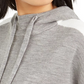 Tommy Hilfiger Women's Textured Printed Long Sleeve Crew Neck Hoodie Top Gray Size X-Large