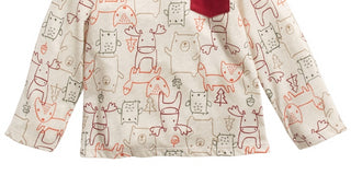 First Impressions Boy's Long Sleeve Woodland Animals T Shirt Beige Size 3 6MOS