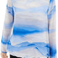 Alfani Women's Striped Scoop Neck Blouse Blue Size X-Large