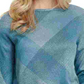 DKNY Women's Printed Boat-Neck Top Charcoal Size Large