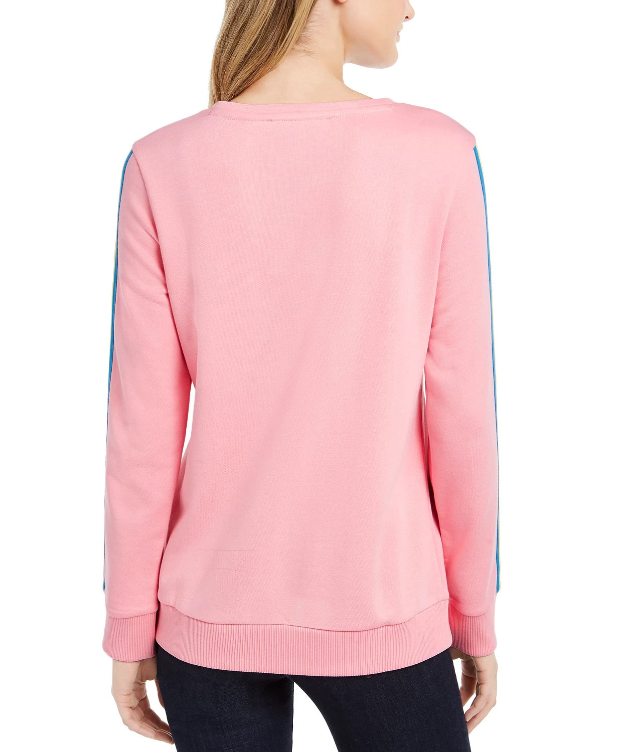 Tommy Hilfiger Women's Multicolor Logo Sweatshirt Pink Size Large