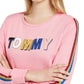 Tommy Hilfiger Women's Multicolor Logo Sweatshirt Pink Size Large