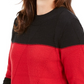 Karen Scott Women's Grace Colorblocked Sweater Red Size Medium