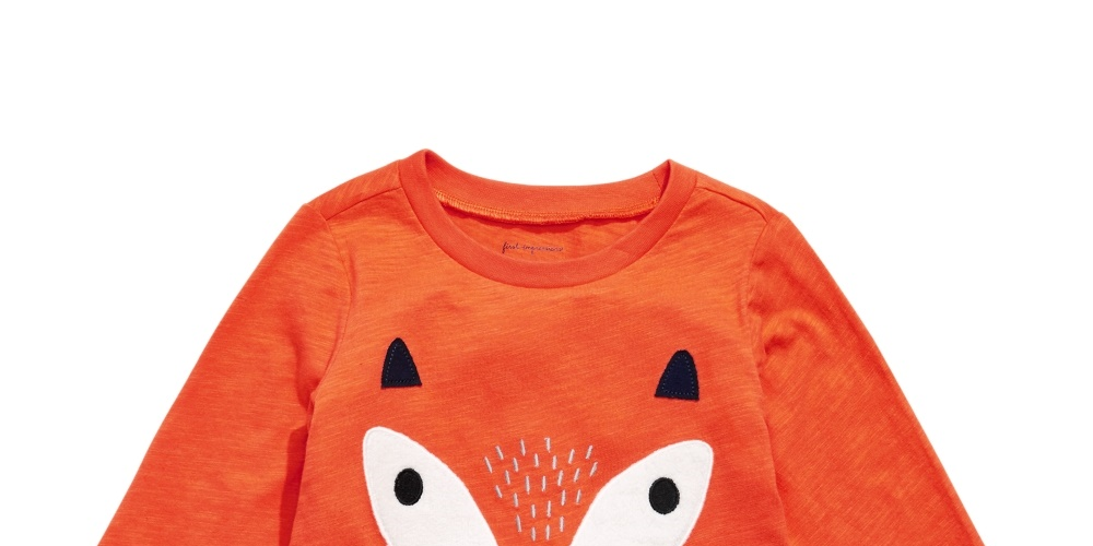 First Impressions Boy's Cotton Fox T Shirt Orange Size 6MOS