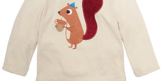 First Impressions Baby Boy's Long Sleeve Squirrel T-Shirt Beige Size 18MOS