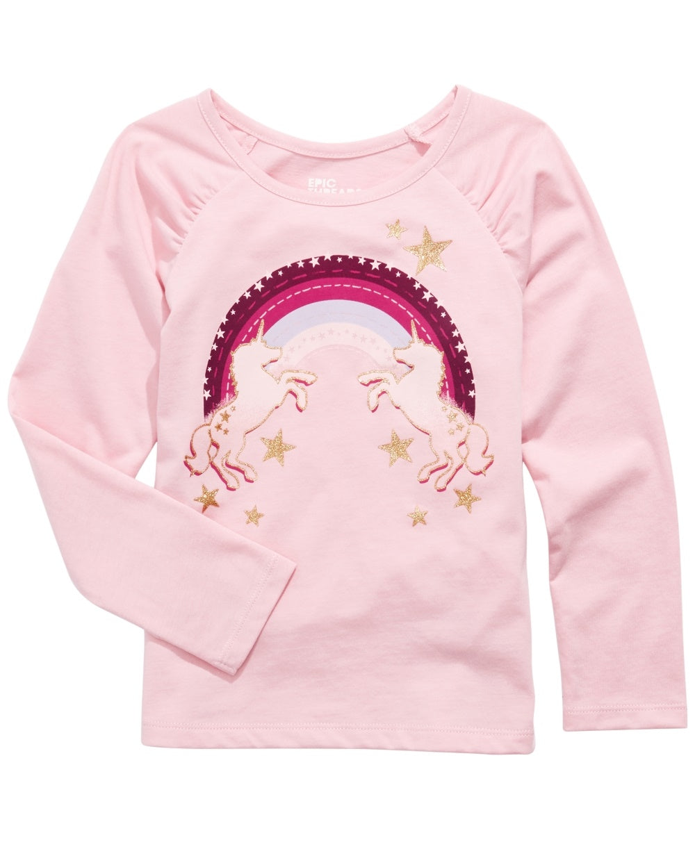 Epic Threads Toddler Girl's Rainbow Unicorns T-Shirt  Pink Size 2T