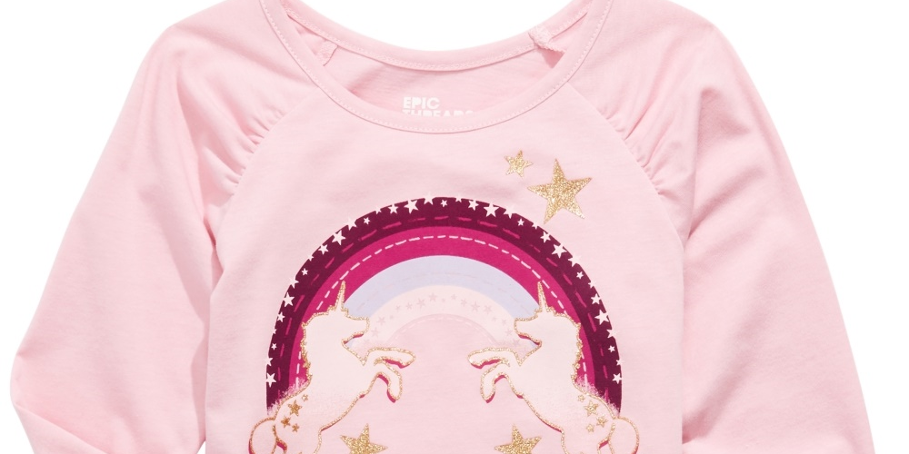 Epic Threads Toddler Girl's Rainbow Unicorns T-Shirt  Pink Size 2T