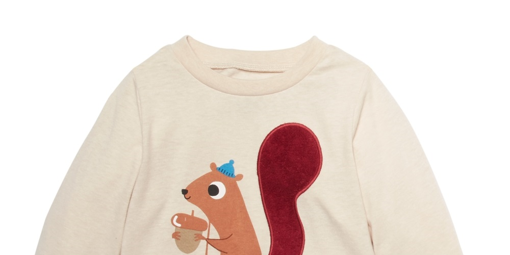 First Impressions Baby Boy's Long Sleeve Squirrel T-Shirt Beige Size 3-6MOS