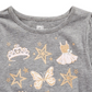 Epic Threads Kid's Little Girls Ballet Crown Long Sleeve T Shirt Gray Size 5