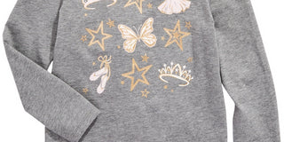 Epic Threads Toddler Girl's Ballet Crown T-Shirt Gray Size 2T